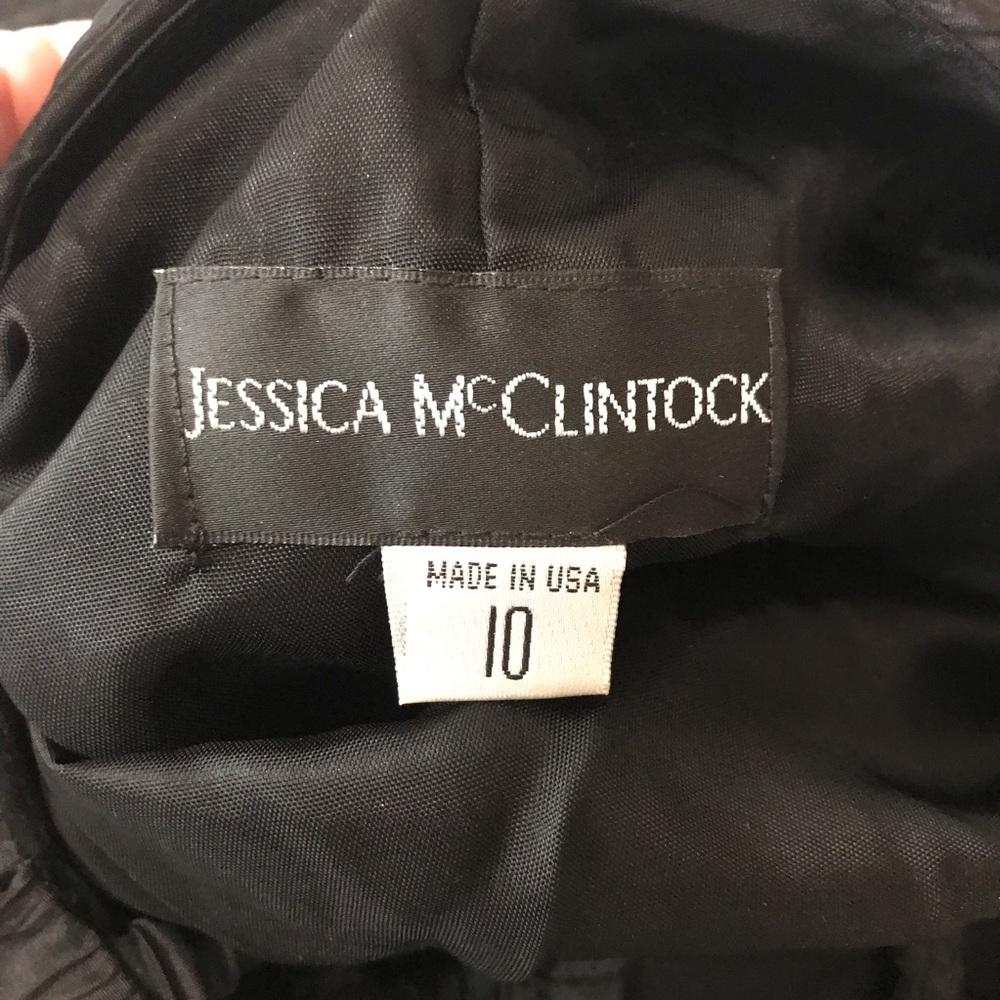 Jessica McClintock Vintage Black Strapless Mini Dress - Picture 11 of 14